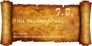 Tihi Dezideráta névjegykártya